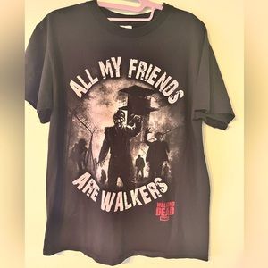 The Walking Dead All My Friends Are Walkers Graphic Print Zombie T-Shirt.